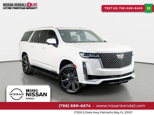Crystal White Tricoat 2021 Cadillac Escalade ESV Premium Luxury