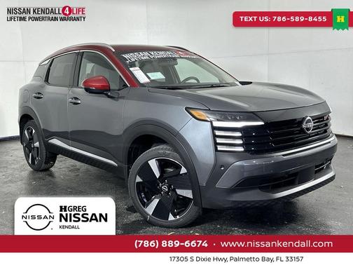 Gun Metallic/Scarlet Ember Tintcoat 2026 Nissan Kicks SR