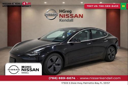 Solid Black 2021 Tesla Model 3 Standard Range Plus