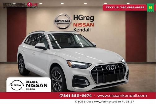 White 2021 Audi Q5 45 Premium Plus