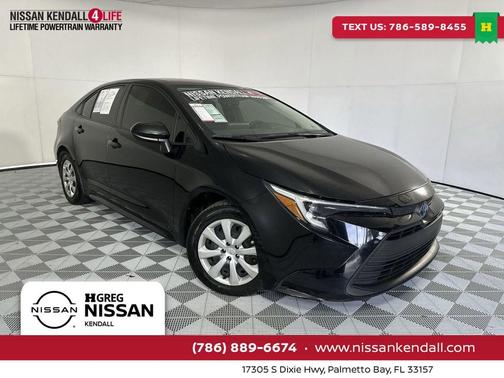 Midnight Black Metallic 2023 Toyota Corolla Hybrid LE