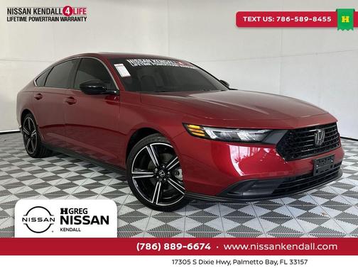 Radiant Red Metallic 2024 Honda Accord Hybrid Sport
