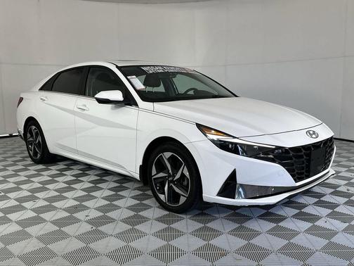 Lunar White 2023 Hyundai ELANTRA HEV Limited