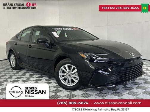 Midnight Black Metallic 2025 Toyota Camry LE