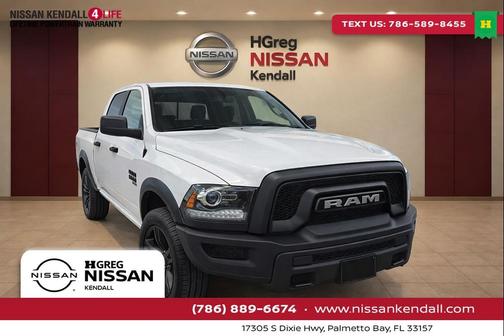 Bright White Clearcoat 2024 RAM 1500 Classic Warlock Crew Cab 4x4 5'7' Box