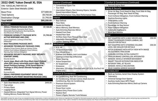 2022 GMC Yukon XL Denali