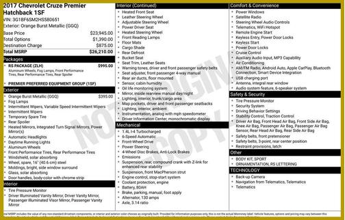 2017 Chevrolet Cruze Premier