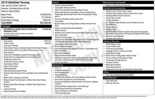 2015 Mazda Mazda6 i Touring