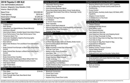 Magnetic Gray 2018 Toyota C-HR XLE