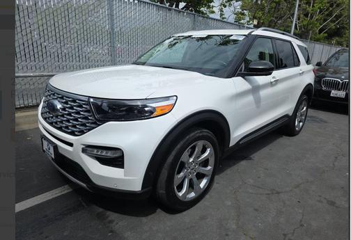 Star White Metallic Tri-Coat 2020 Ford Explorer Platinum