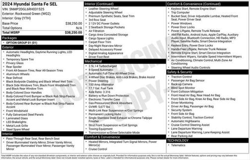 2024 Hyundai SANTA FE SEL 2.4