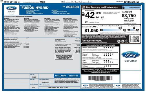 2016 Ford Fusion Hybrid SE