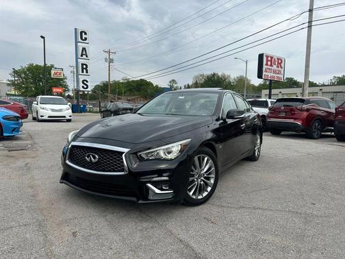 Black 2019 INFINITI Q50 3.0t LUXE