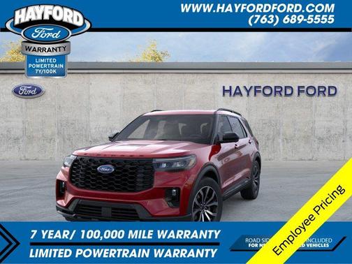 Rapid Red Metallic Tinted Clearcoat 2026 Ford Explorer ST-Line