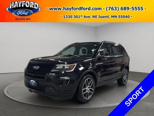 Black 2019 Ford Explorer sport