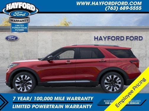 Rapid Red Metallic Tinted Clearcoat 2026 Ford Explorer Platinum