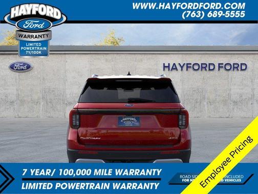 Rapid Red Metallic Tinted Clearcoat 2026 Ford Explorer Platinum