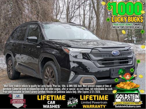Crystal Black Silica 2025 Subaru Forester Hybrid Sport Hybrid