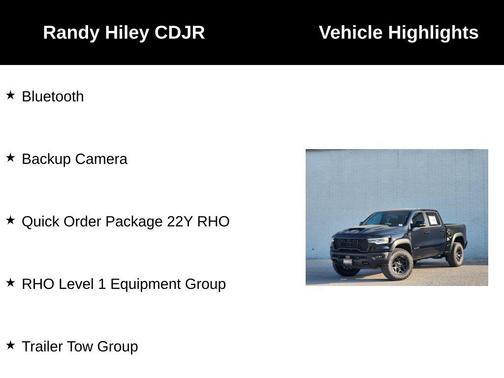 Diamond Black 2026 RAM 1500 RHO