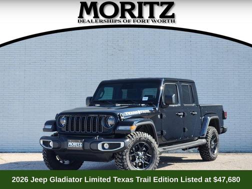 Black Clearcoat 2026 Jeep Gladiator Texas Trail Truck