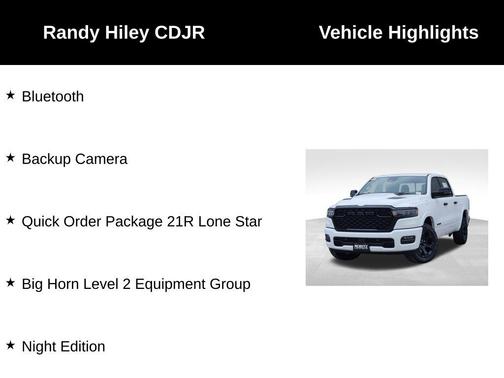 Bright White Clearcoat 2026 RAM 1500 Big Horn/Lone Star