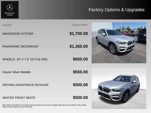 Glacier Silver Metallic 2019 BMW X3 xDrive30i