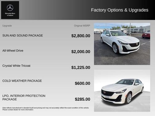 Crystal White Tricoat 2024 Cadillac CT5 Luxury