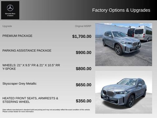 Skyscraper Grey Metallic 2026 BMW X5 xDrive40i