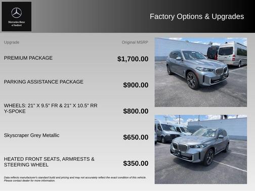 Skyscraper Grey Metallic 2026 BMW X5 xDrive40i