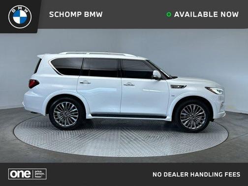 Moonstone White 2019 INFINITI QX80 Luxe