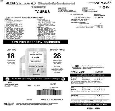 2012 Ford Taurus SE