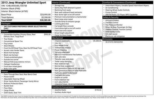 2013 Jeep Wrangler Unlimited Sport