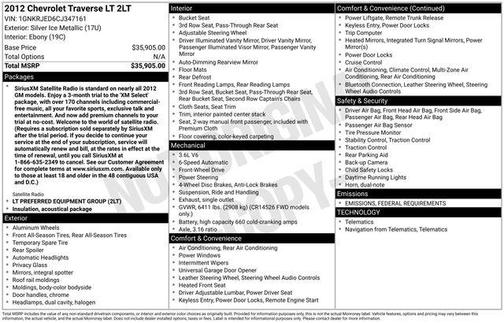 2012 Chevrolet Traverse LT