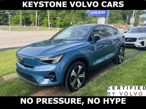 Blue 2023 Volvo C40 Recharge Pure Electric Twin Plus