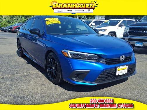 Aegean Blue Metallic 2024 Honda Civic Sport