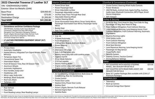 2022 Chevrolet Traverse LT Leather