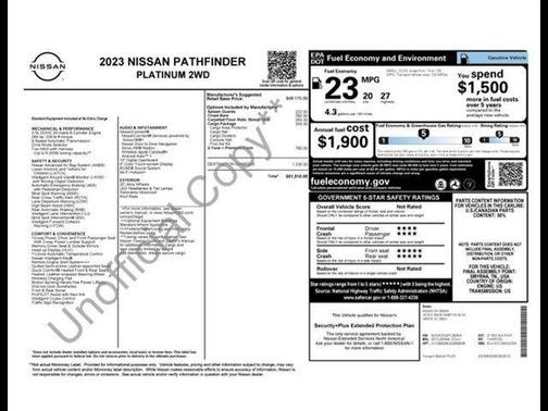 2023 Nissan Pathfinder Platinum FWD