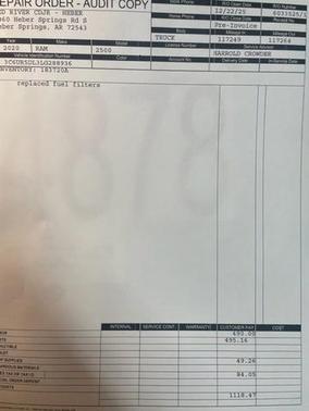 2020 RAM 2500 Big Horn