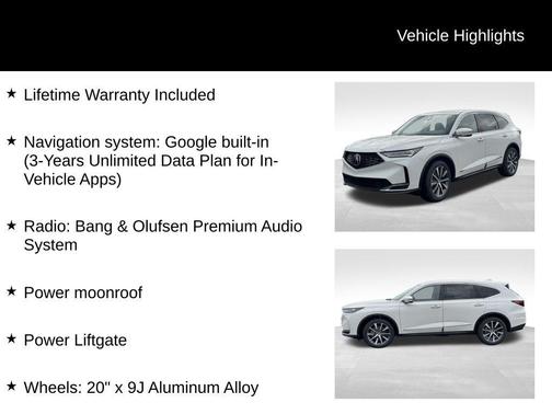 White 2026 Acura MDX Technology Package