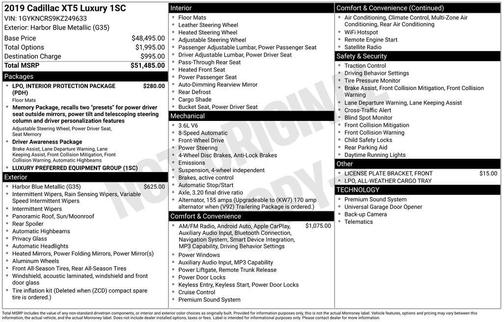 2019 Cadillac XT5 Luxury