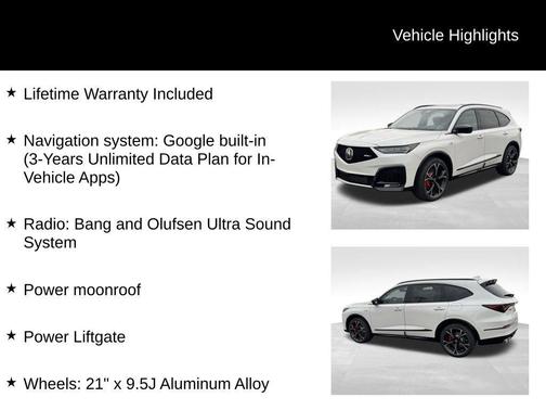 White 2026 Acura MDX Type S w/Advance Package