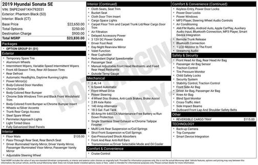 2019 Hyundai SONATA 
