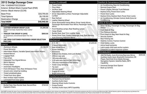 2012 Dodge Durango Crew