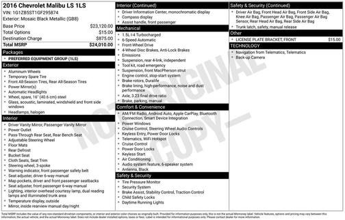 2016 Chevrolet Malibu LS