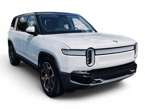 Glacier White 2024 Rivian R1S Adventure Quad Motor Large Pack