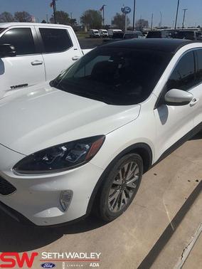 White 2020 Ford Escape Titanium Hybrid