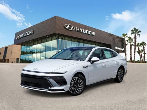 Serenity White 2026 Hyundai SONATA Hybrid SE