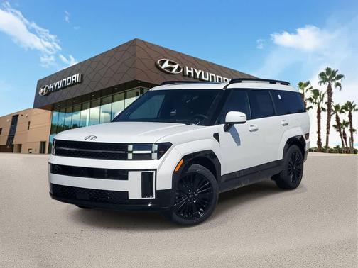 Serenity White 2026 Hyundai SANTA FE HEV Calligraphy