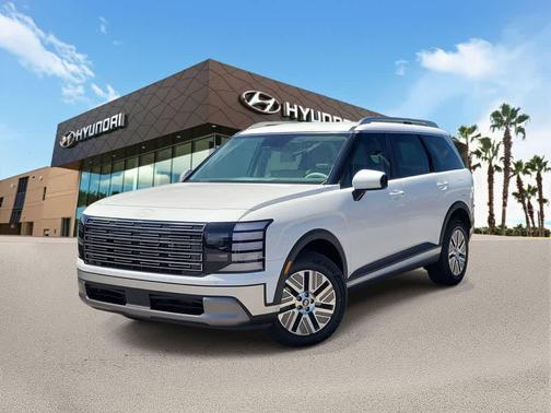 Creamy White Pearl 2026 Hyundai Palisade Hybrid Blue SEL 7P