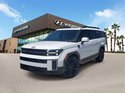 Serenity White 2026 Hyundai SANTA FE HEV Calligraphy